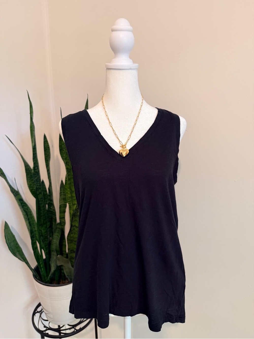 Madewell | Black V-Neck Tank Top